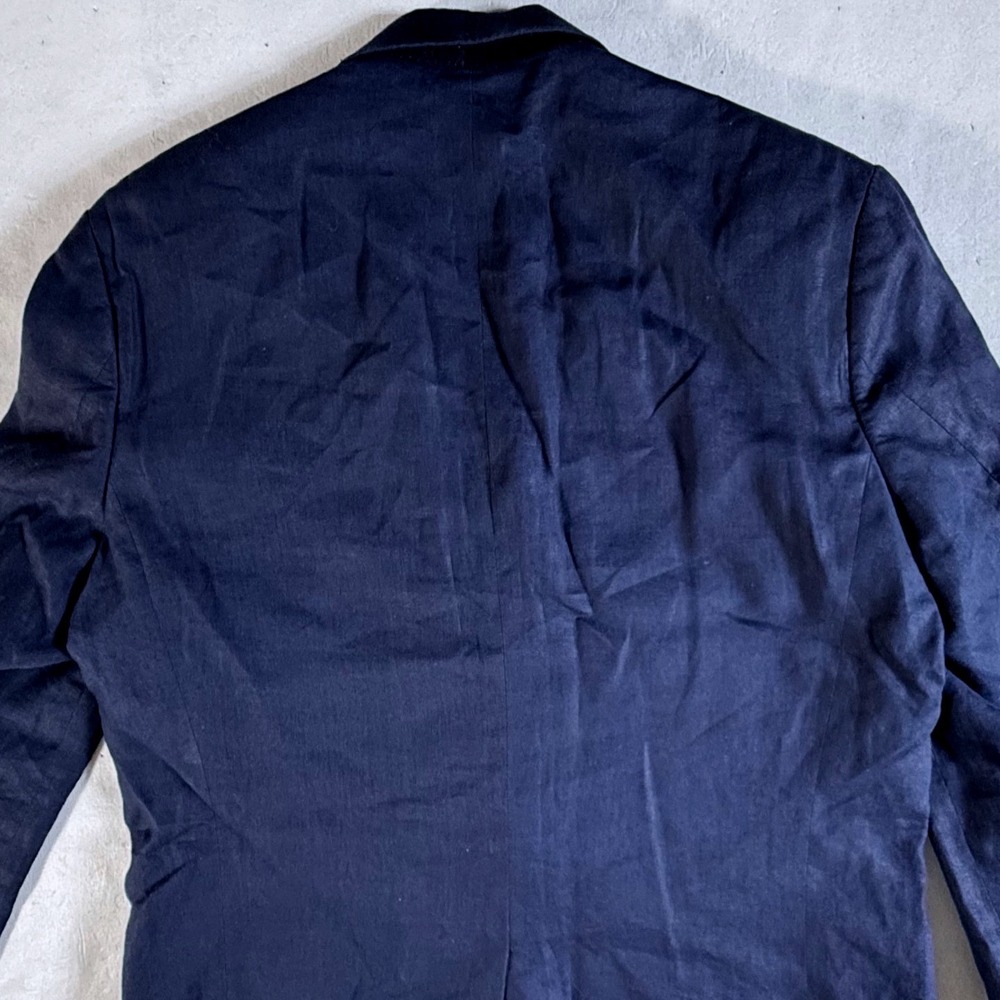 Lauren Ralph Lauren Blazer Mens 42L 100% Linen Suit Jacket Navy Blue 42 Long - Picture 3 of 9